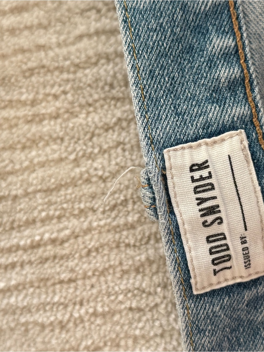 Todd Snyder Light Wash Slim Fit Jeans - Light Indigo - Picture 6 of 10